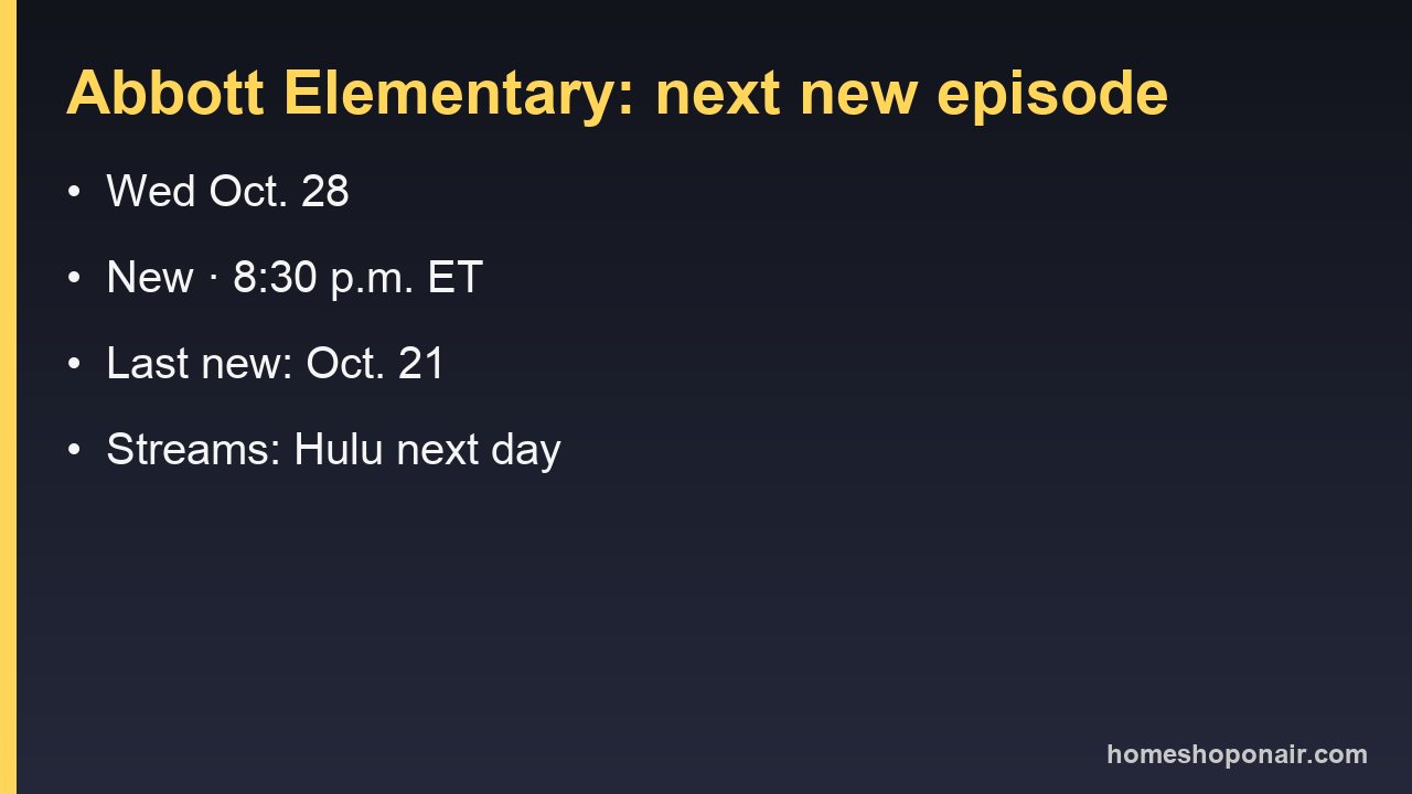 Abbott Elementary next new episode on ABC Wednesday, Oct. 28, 8:30 p.m. ET