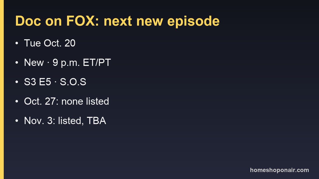 Doc on FOX: next new episode and time slot