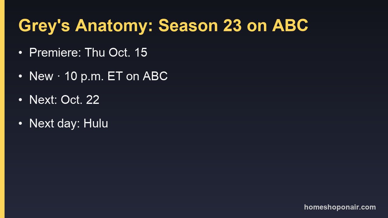 Grey's Anatomy Season 23 next new episode Thursday, Oct. 22, 10 p.m. ET on ABC