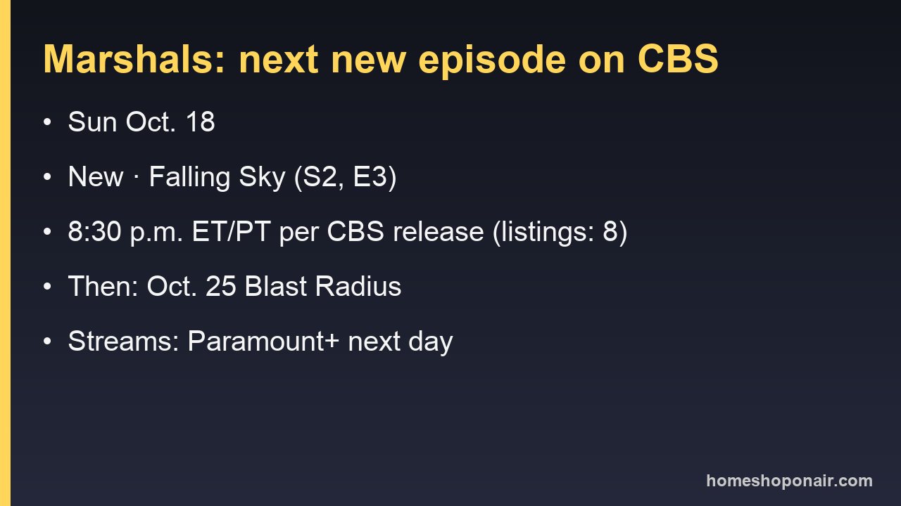 Marshals Season 2 next new episode and time slot on CBS