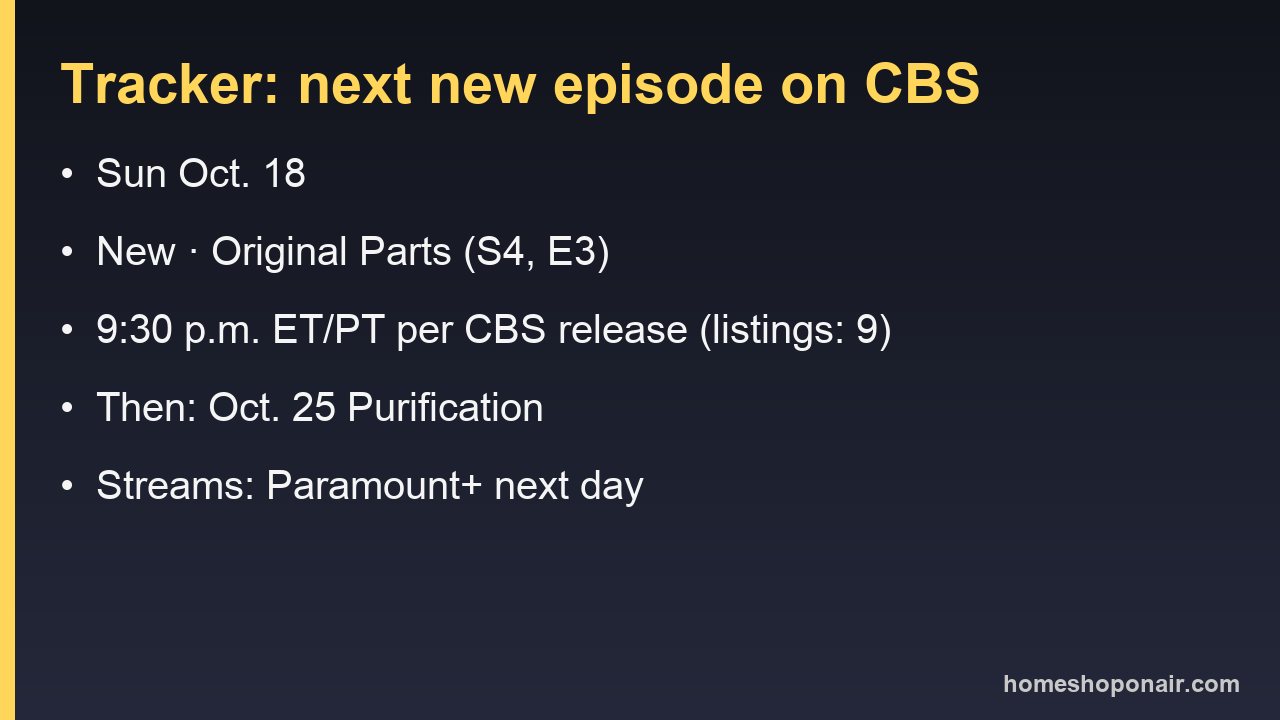 Tracker Season 4 next new episode and time slot on CBS